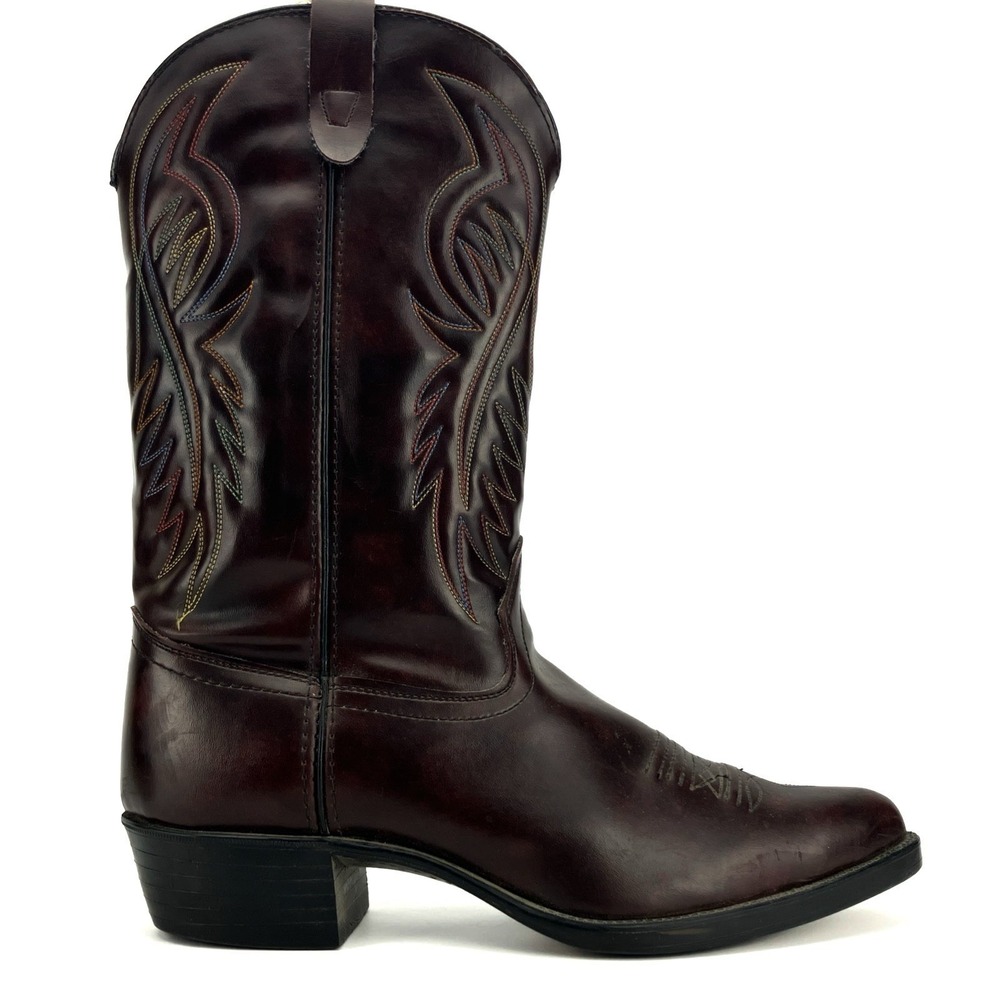 Bronco Western Boots - Men's Size 12 'Brown' Leather (Made In USA)